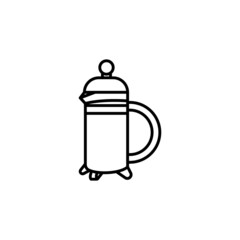 French Press icon in vector. Logotype