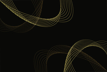Abstract dark background with golden pattern