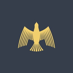 The dove is a symbol of peace, meekness and the Spirit of God. Bird logo.