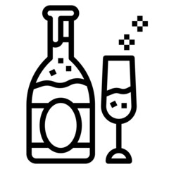 alcohol line icon