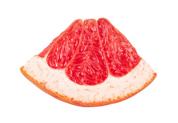 Slice of Grapefruit isolated on the white background.