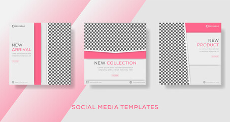 fashion sale banner template media social post premium vector