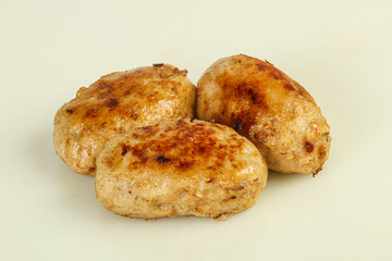 Homemade roasted cutlet minced meat