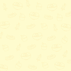 seamless pattern with cake on light background
