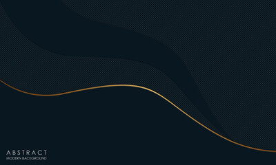 Abstract background blue dop and golden luxury concept