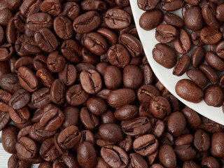 roasted coffee beans, can be used as a background
