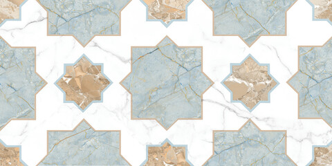 seamless pattern background with white marble floor