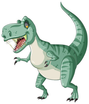 Tyrannosaurus rex dinosaur cartoon character