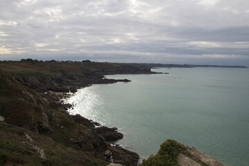 Fototapeta premium view of the coast of the sea