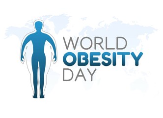 vector graphic of world obesity day good for world obesity day celebration. flat design. flyer design.flat illustration. - obrazy, fototapety, plakaty