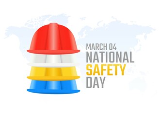 vector graphic of national safety day good for national safety day celebration. flat design. flyer design.flat illustration.