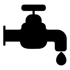 illustration of faucet with drop