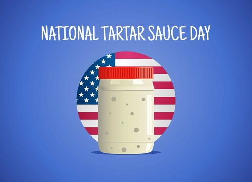 vector graphic of national tartat sauce day good for national tartat sauce day celebration. flat design. flyer design.flat illustration.