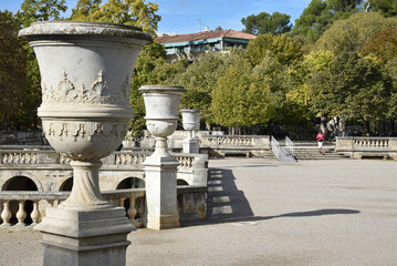 Jardins de la Fontaine à Nîmes. France