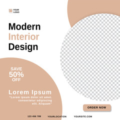 Design social media post template for modern interior