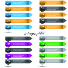 Obraz premium Collection infographics with steps and options