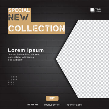 Fashion sale instagram post and social media banner template