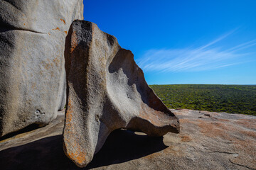 rock sculpture on the beach