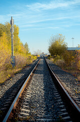 Fototapeta na wymiar Single - track railway