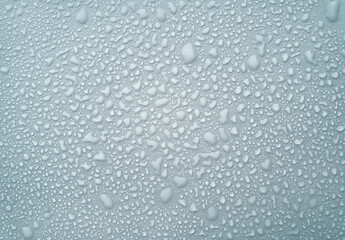 Fototapeta na wymiar Droplets water background. Rain wallpaper with liquid drop