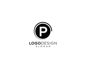 Minimalist letter P Logo Design