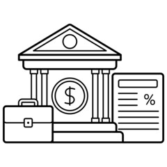 savings and borrowing opportunities Concept, Loan or Lease Vector Icon Design, Money Management Symbol, Leverage or debt Sign, Capital markets and investments stock illustration