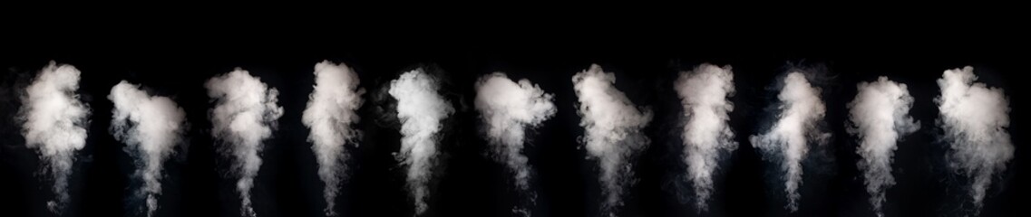 Abstract smoke on a dark background . Isolated .