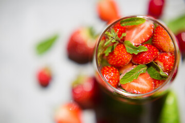 Fresh summer fruit cocktails