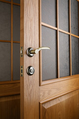 beautiful fittings for doors made of natural veneer 