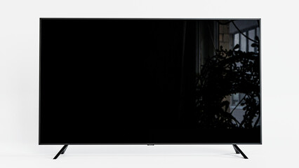 flat tv isolated on white background