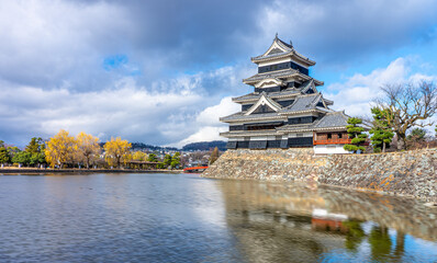 Matsumoto Castle is a Japan's premier historic castles at Matsumoto city. The building is also known as the Crow Castle and a landmark in Nagano Prefecture, Japan.