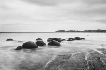 Deurstickers Moeraki boulders in New Zealand © Fyle