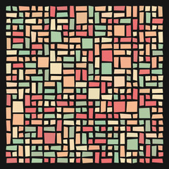 Fototapeta premium Offset Quads generative art background art illustration