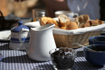 breakfast table in bandol, french riviera
