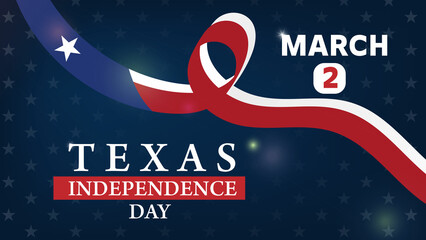 Texas Independence Day march 2   holiday concept. banner, poster design. backdrop for  blue color.