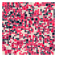 Fototapeta premium Offset Quads generative art background art illustration