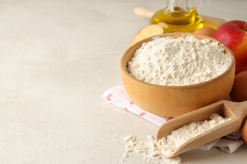 Concept of cooking cake, space for text