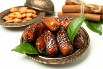 Concept of Ramadan Kareem month, close up