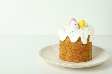 Concept of Easter food, space for text