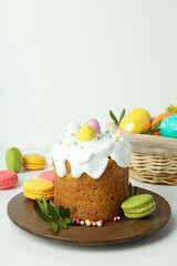 Concept of Easter food, space for text