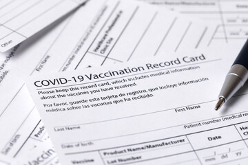 Covid 19 vaccination record card for individual use during the covid 19 coronavirus global pandemic - Image