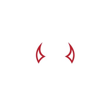 Devil horn Vector icon design template emoji emoticon