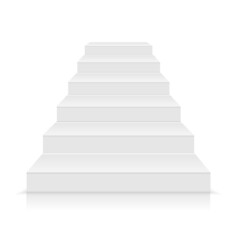 White stairs isolated on a white background