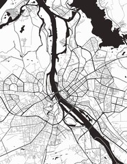 Obraz premium Riga City Map