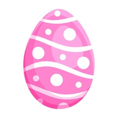 Colorful Easter egg. Vector illustration of Easter eggs collection on a white background. A hand-drawn pattern is a cute decoration, for the concept of the Easter holiday.