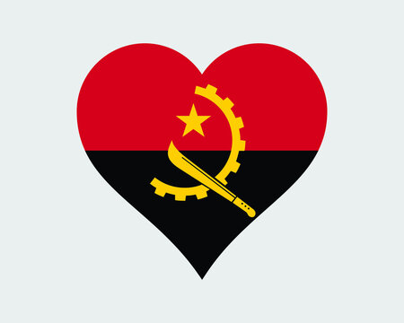 recommend clip art: Angola Heart Flag. Angolan Love Shape Country Nation National Flag. Republic of Angola Banner Icon Sign Symbol. EPS Vector Illustration.
