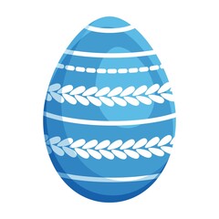 Colorful Easter egg. Vector illustration of Easter eggs collection on a white background. A hand-drawn pattern is a cute decoration, for the concept of the Easter holiday.