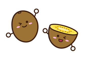 ゴールドキウイ　キャラクター　線あり