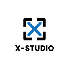 letter x studio logo design