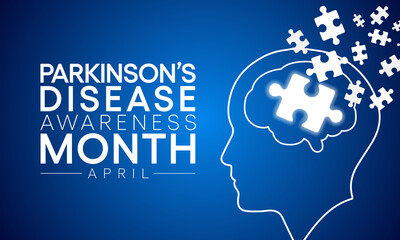 Parkinson's Disease awareness month is observed every year in April, is a brain disorder that leads to shaking, stiffness, and difficulty with walking, balance, and coordination. Vector illustration
